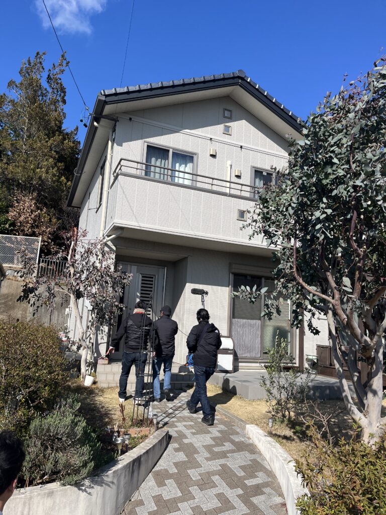 ReTerra導入先のテレビ取材の撮影風景