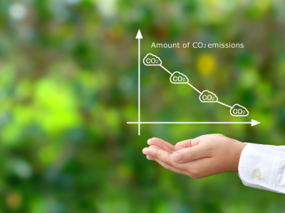 CO2排出量削減を示すイメージ