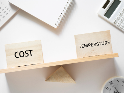 生涯コストと最高温度の比較